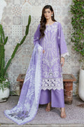 3 Piece Corduroy Lilac Suit-Embroidered