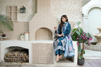 Embroidered 3 Piece Teal Flora Suit