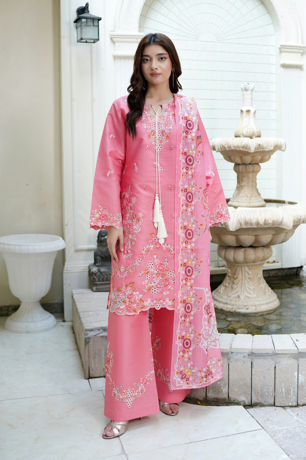 3 Piece Pink Petal Suit-Corduroy