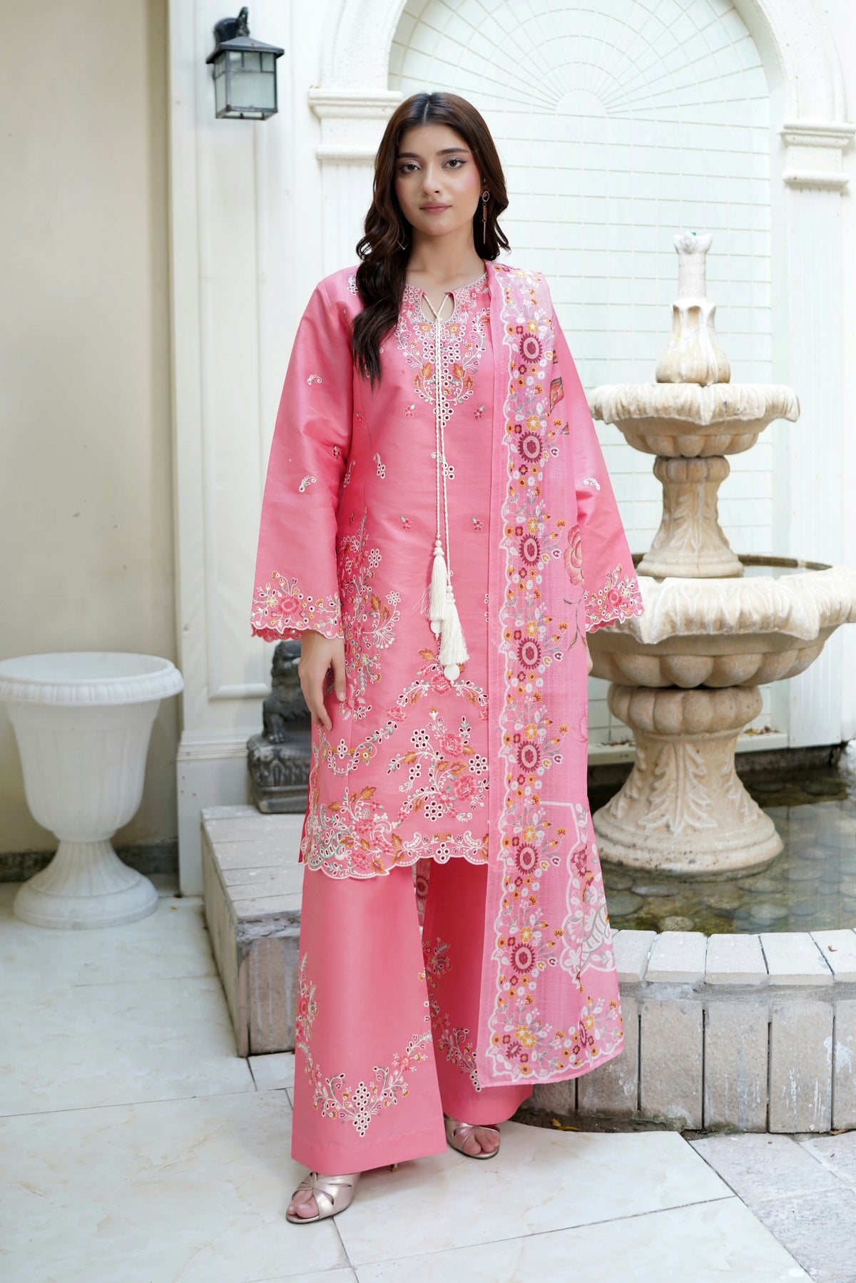 3 Piece Pink Petal Suit-Corduroy
