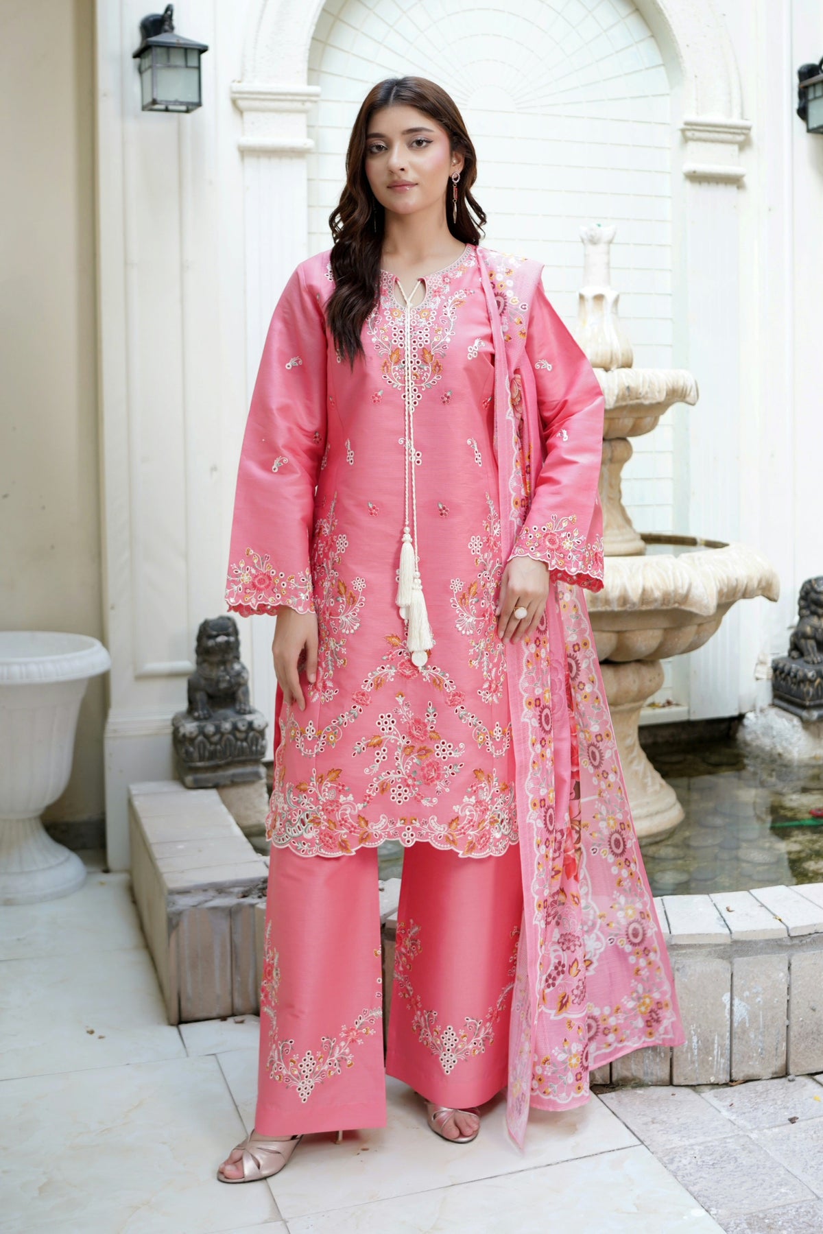 3 Piece Pink Petal Suit-Corduroy