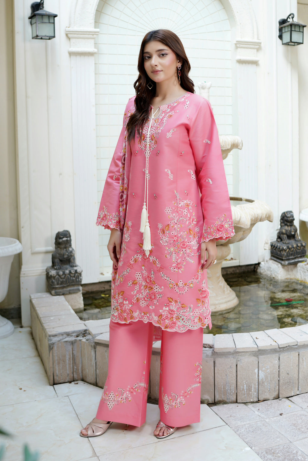3 Piece Pink Petal Suit-Corduroy