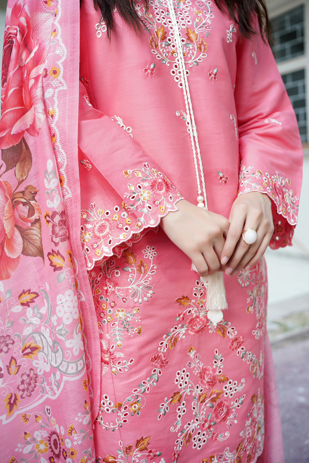 3 Piece Pink Petal Suit-Corduroy