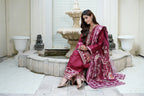 Embroidered 3 Piece Maroon Majesty Suit