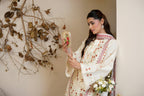 3 Piece Ivory Embroidered Khaddar Suite
