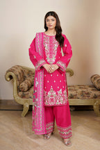 3 Piece Khaddar Suit-Embroidered