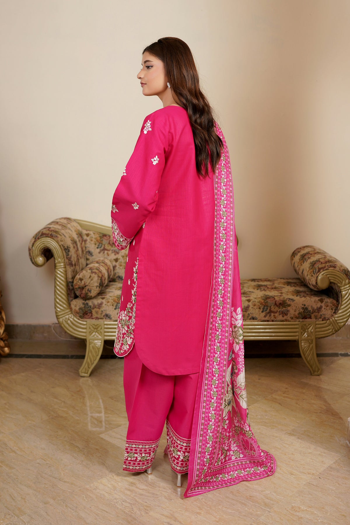 3 Piece Khaddar Suit-Embroidered