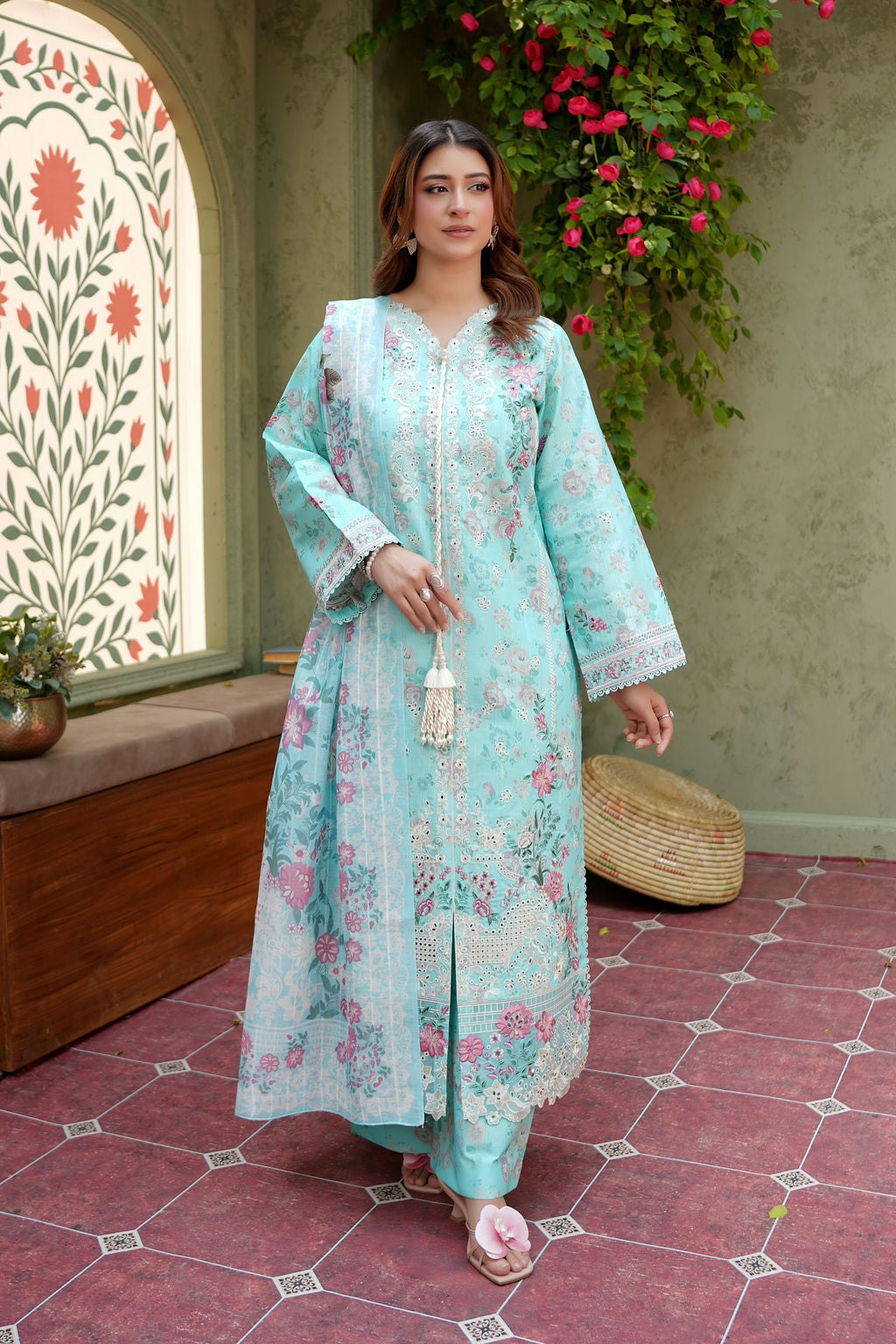 Mint Breeze Embroidered Winter Suite