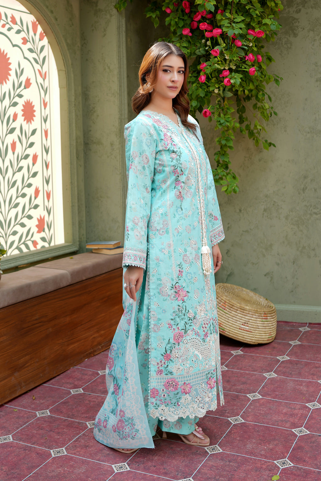 Mint Breeze Embroidered Winter Suite
