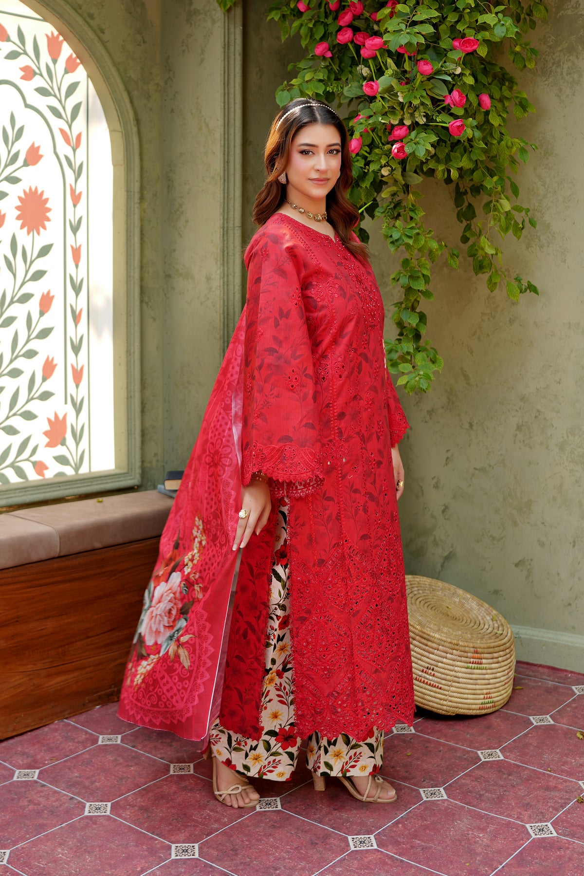 Embroidered 3 Piece Khaddar Suite