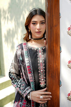 3 Piece Midnight Noir Embroidered Suit