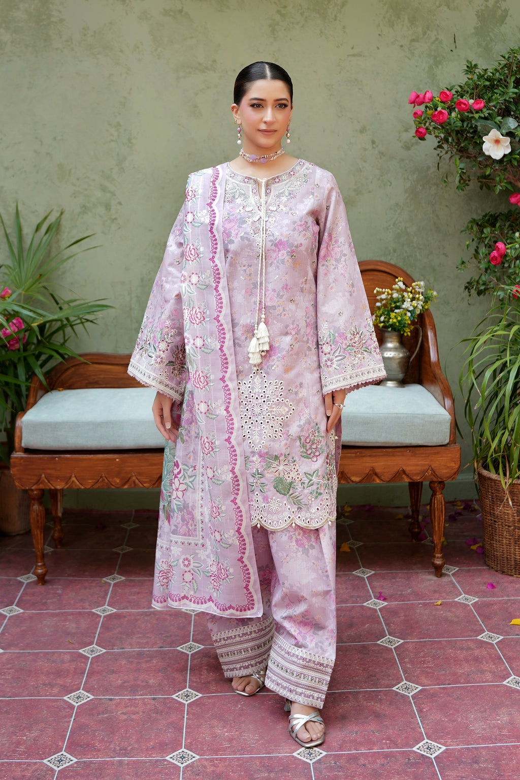 3 Piece Khaddar Embroidered Suite