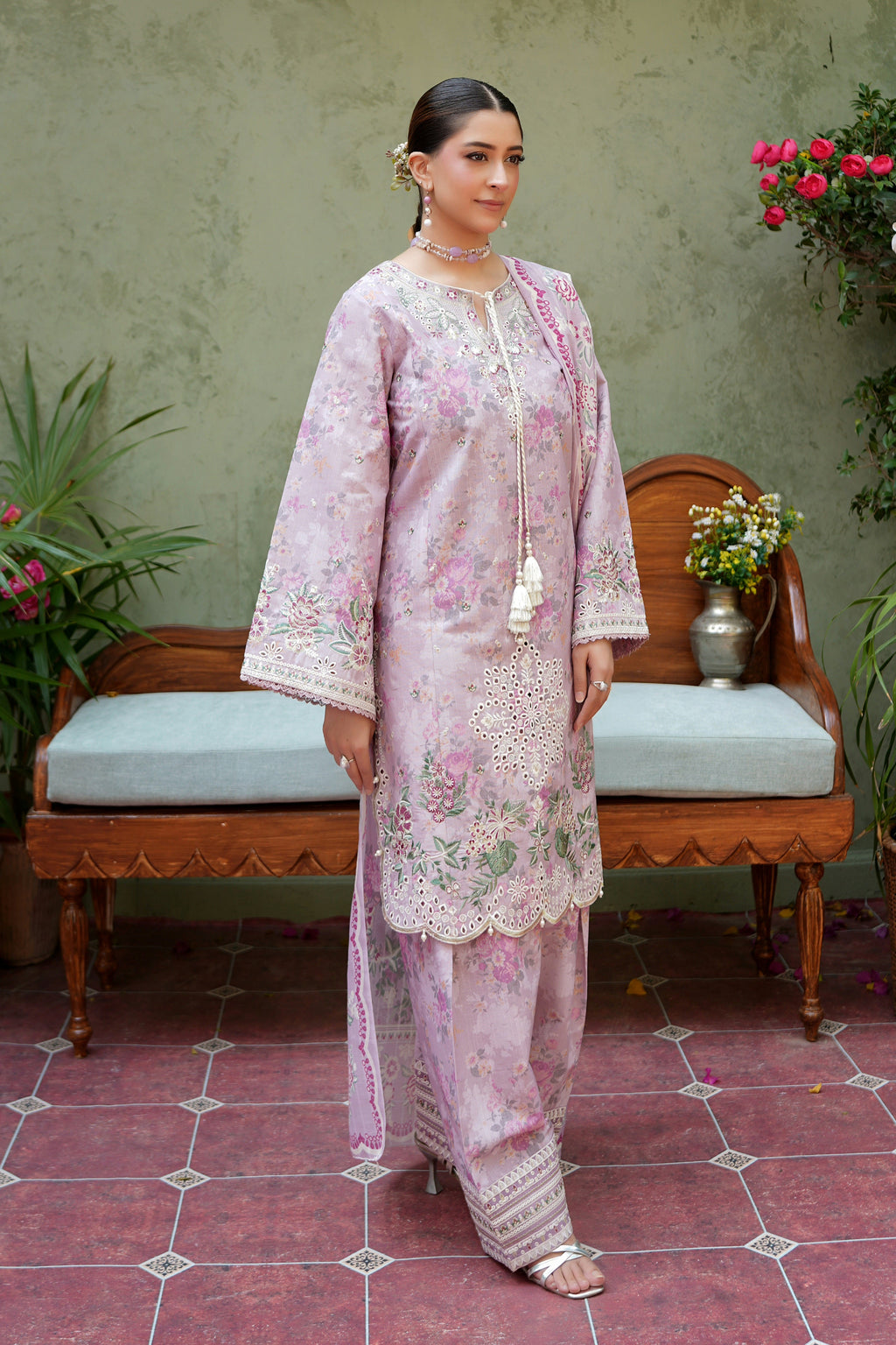 3 Piece Khaddar Embroidered Suite