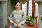3 Piece Olive Frost Floral Embroidered Suite