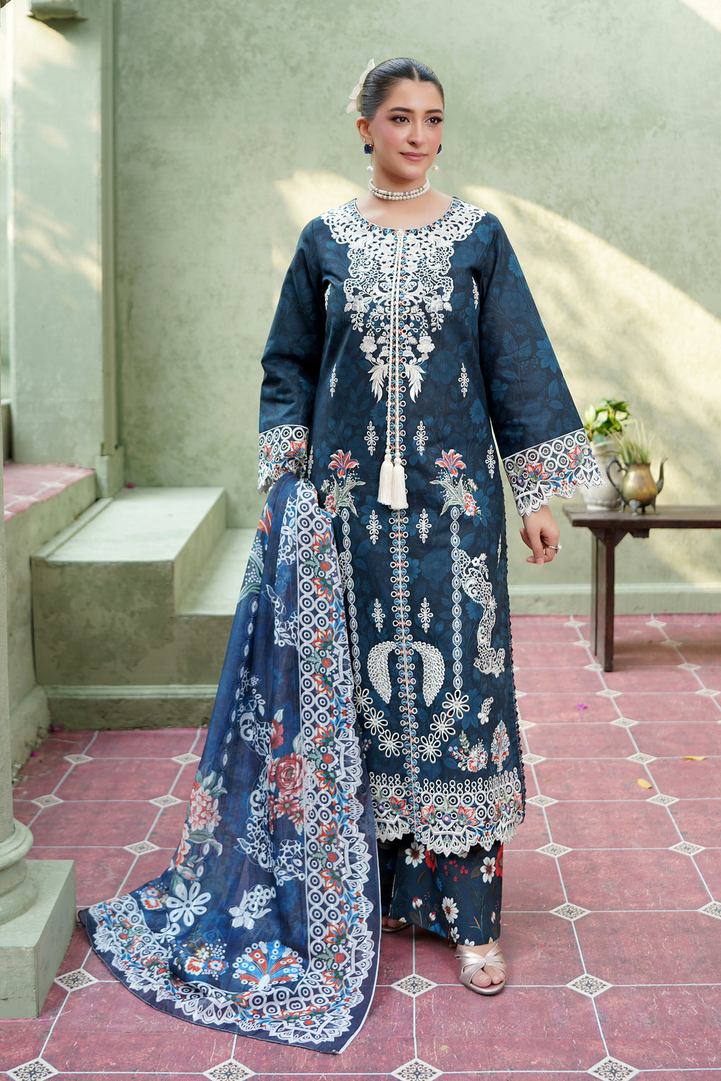 3 Piece Embroidered Khaddar Suite