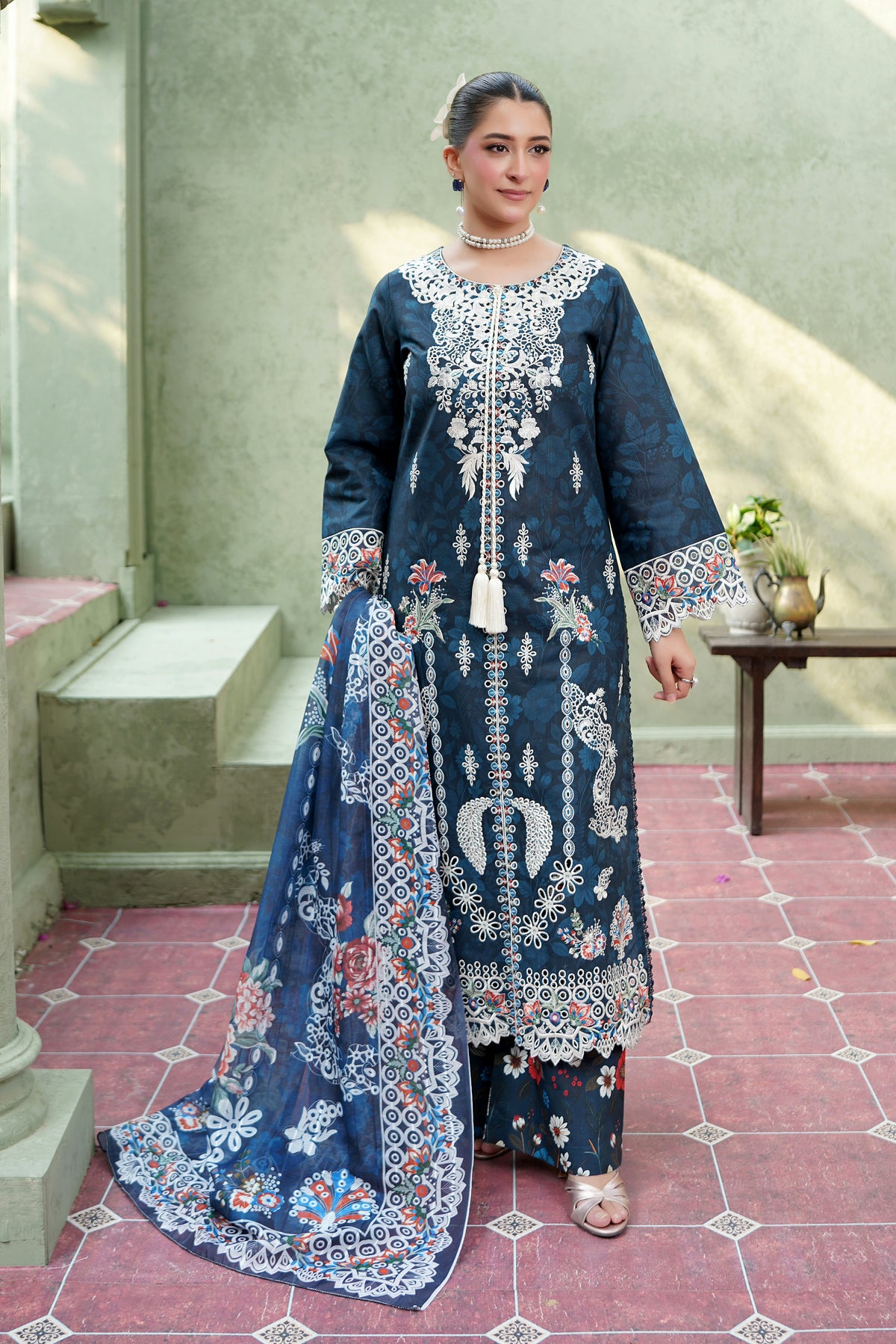 3 Piece Embroidered Khaddar Suite