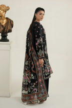 Midnight Bloom Embroidered 3 Piece-Suite