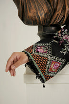 Midnight Bloom Embroidered 3 Piece-Suite