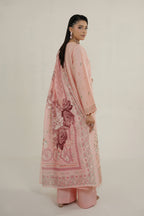 Peach Frost Embroidered Suit-3 Piece