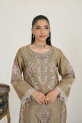 Frost Olive Embroidered 3 Piece Suite