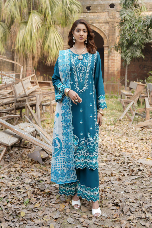 Embroidered Cotton Lawn Suite-3 Piece