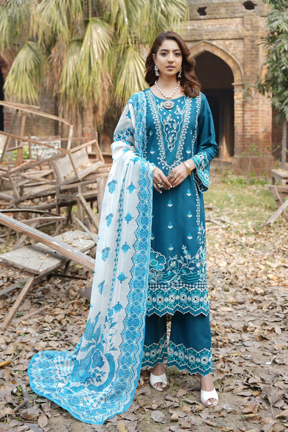 Embroidered Cotton Lawn Suite-3 Piece