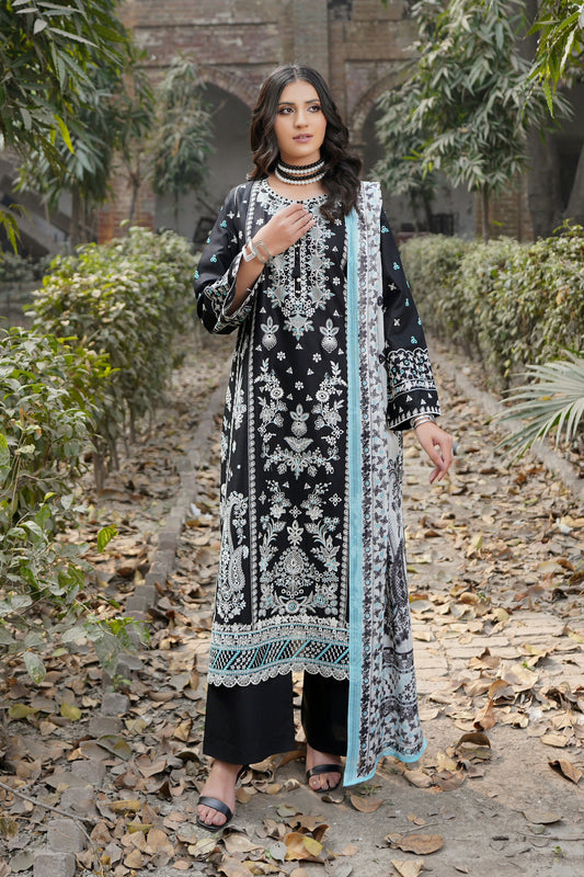 Embroidered Cotton Lawn Suite-3 Piece