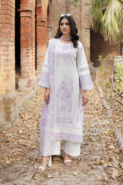 Embroidered Cotton Lawn Suite-3 Piece