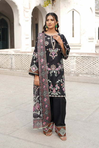 Embroidered Cotton Lawn Suite-3 Piece
