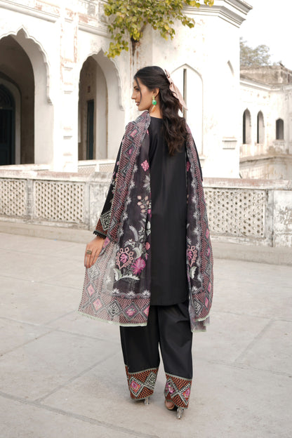 Embroidered Cotton Lawn Suite-3 Piece