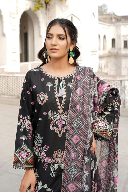 Embroidered Cotton Lawn Suite-3 Piece