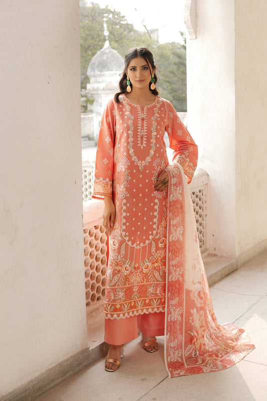 Embroidered Cotton Lawn Suite-3 Piece
