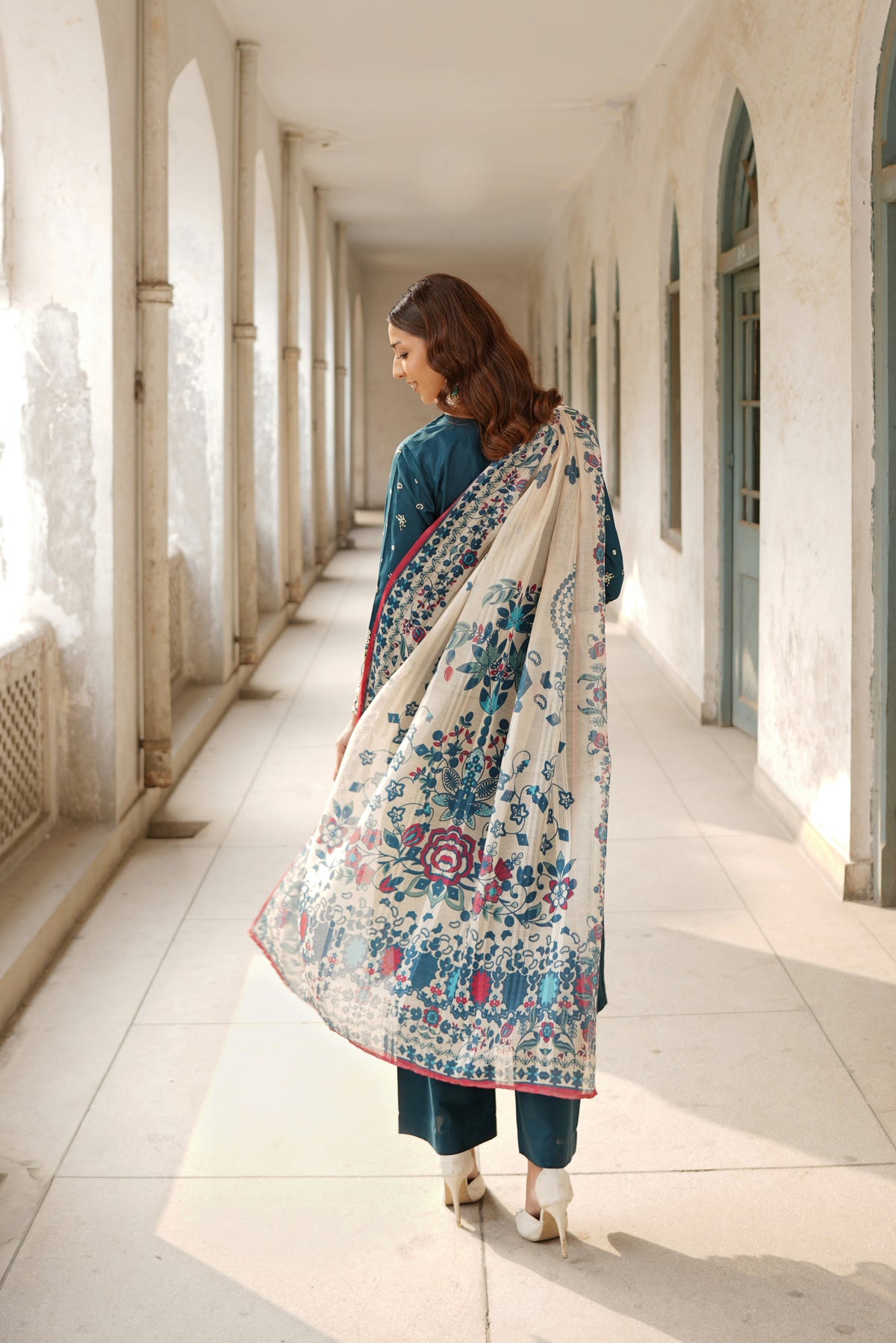 Embroidered Summer Cotton Suit-3 Piece Stitched