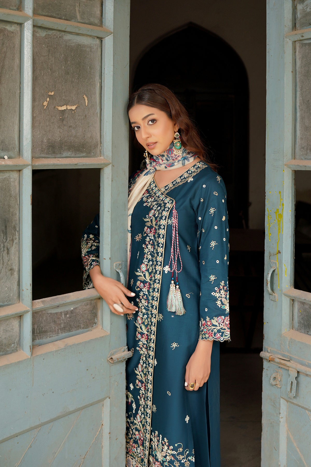 Embroidered Summer Cotton Suit-3 Piece Stitched