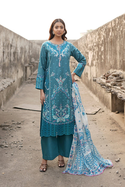 Embroidered Cotton Lawn Suite-3 Piece