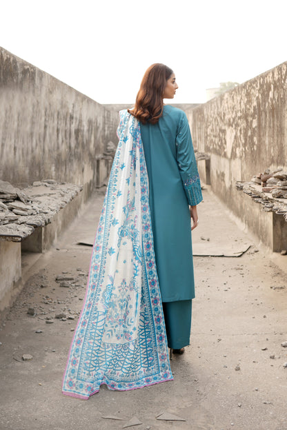 Embroidered Cotton Lawn Suite-3 Piece