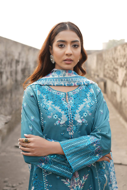 Embroidered Cotton Lawn Suite-3 Piece
