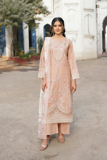 Embroidered Cotton Lawn Suite-3 Piece