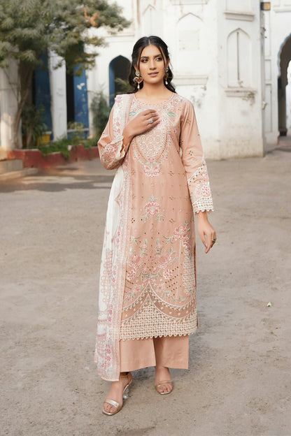 Embroidered Cotton Lawn Suite-3 Piece