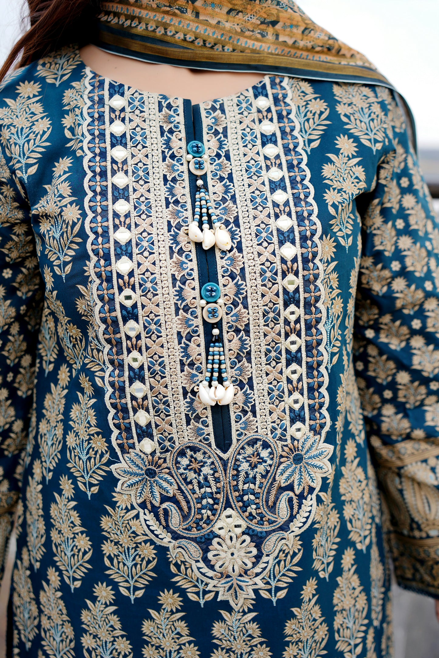 Embroidered 3 Piece Suite-Summer Cotton