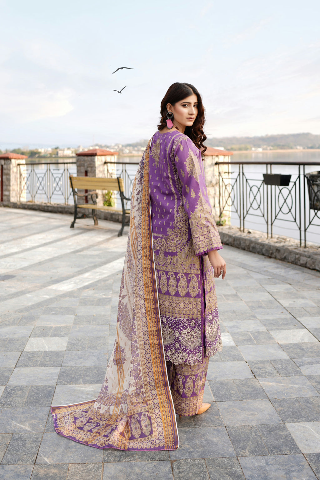 Embroidered 3 Piece Suite-Summer Cotton