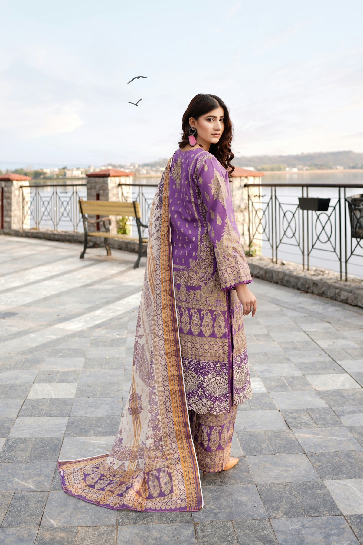 Embroidered 3 Piece Suite-Summer Cotton