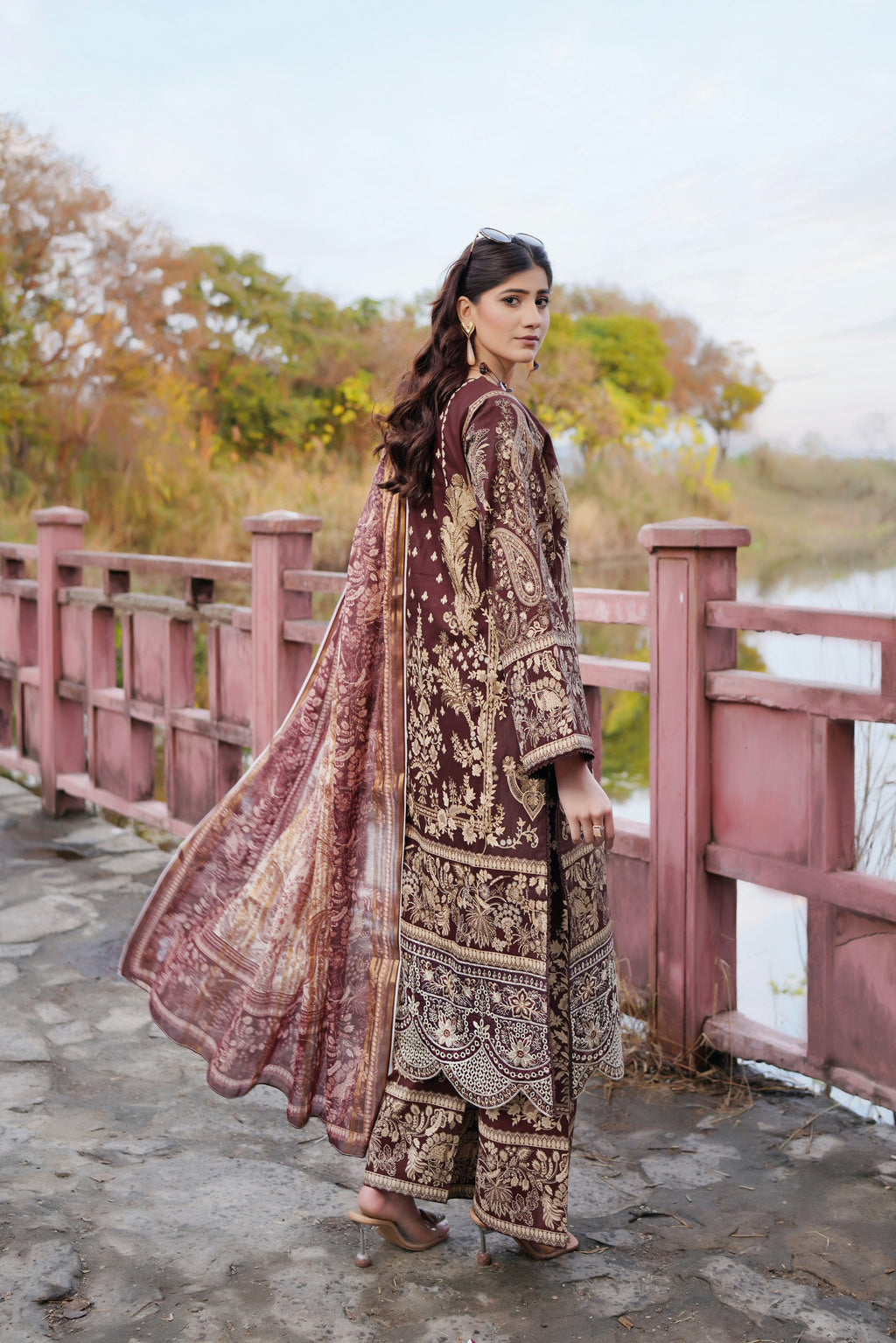 Embroidered 3 Piece Suite-Summer Cotton