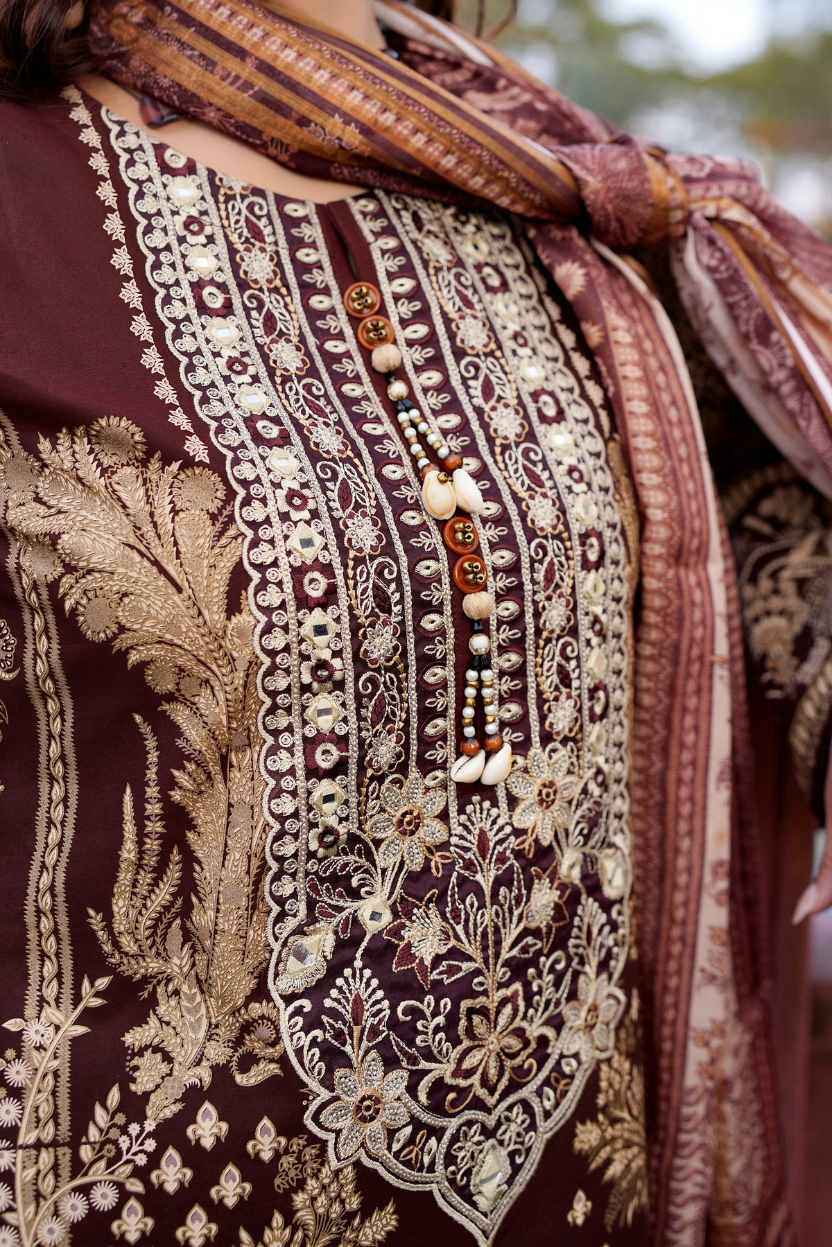 Embroidered 3 Piece Suite-Summer Cotton