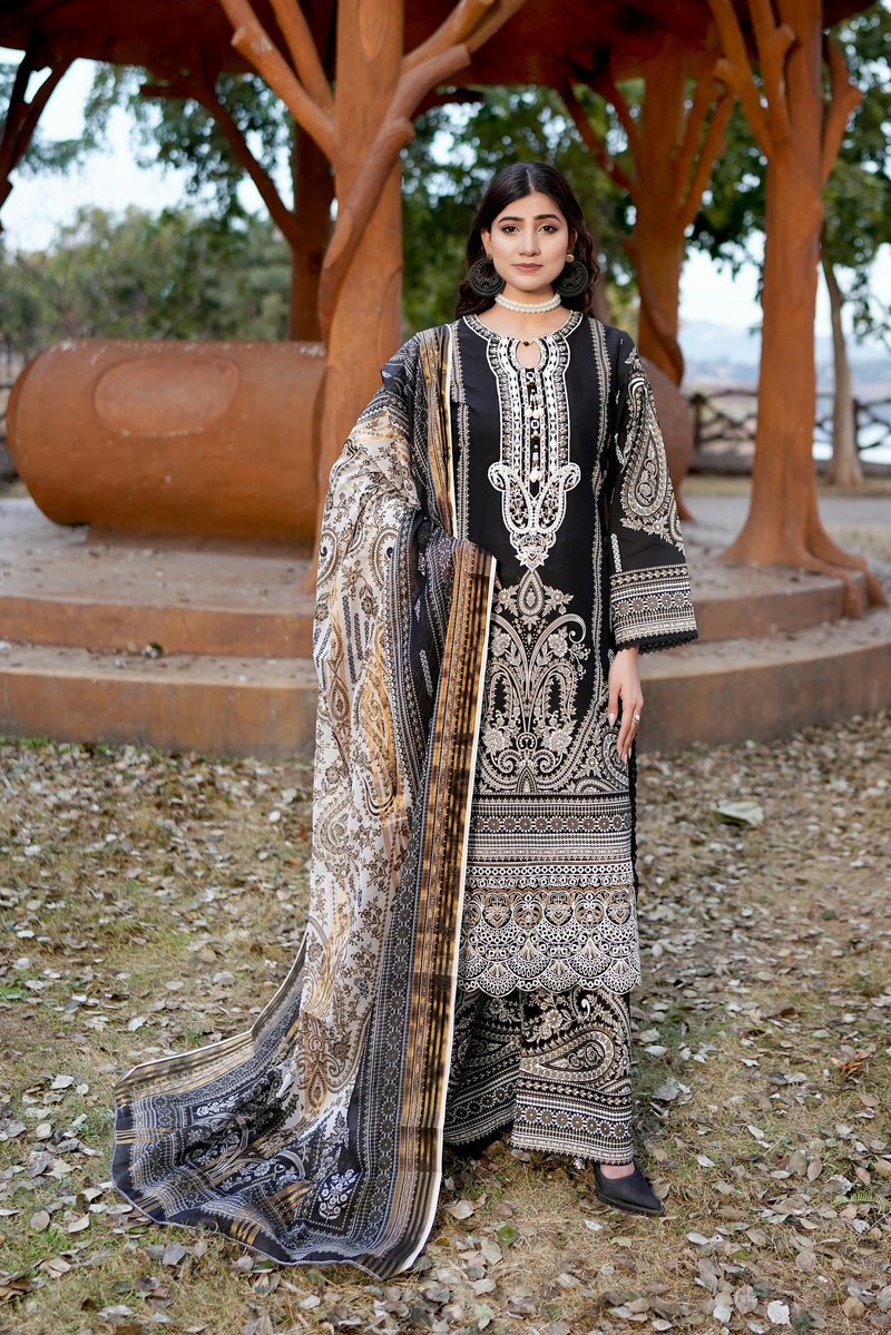 Embroidered 3 Piece Suite-Summer Cotton