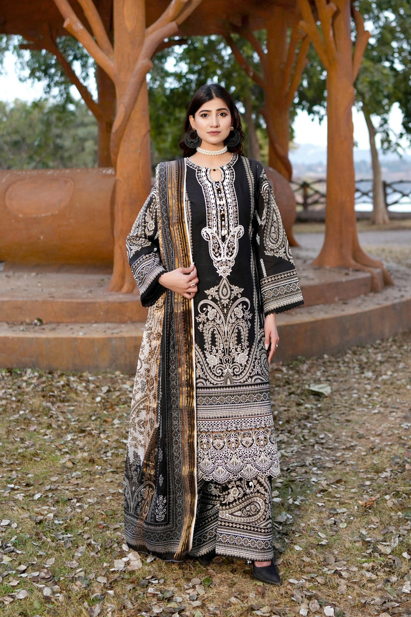 Embroidered 3 Piece Suite-Summer Cotton