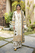 Embroidered 3 Piece Ochre Palette Suit