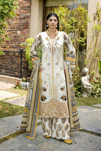 Embroidered 3 Piece Ochre Palette Suit