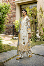 Embroidered 3 Piece Ochre Palette Suit