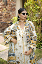 Embroidered 3 Piece Ochre Palette Suit